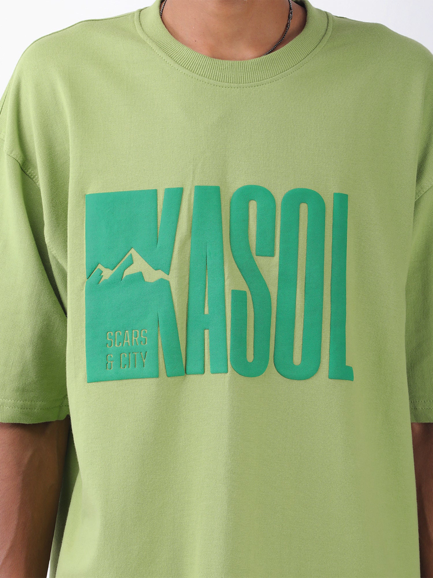 Kasol Mountain Graphic T-Shirt – Mist Green